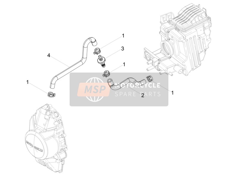 Moto Guzzi V9 Bobber 850 E4 ABS 2016 Blow-by System for a 2016 Moto Guzzi V9 Bobber 850 E4 ABS