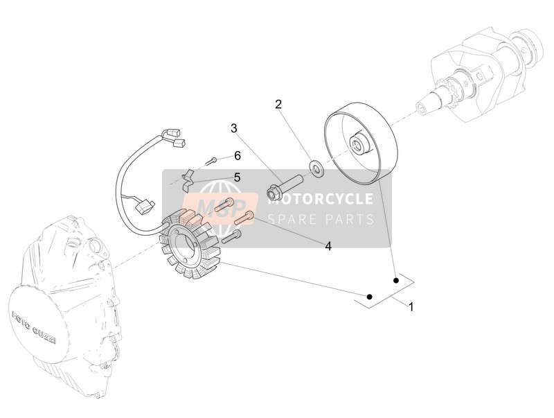 Moto Guzzi V9 Bobber 850 E4 ABS 2016 Cdi Magnetzünder-Baugr./Zündeinheit für ein 2016 Moto Guzzi V9 Bobber 850 E4 ABS