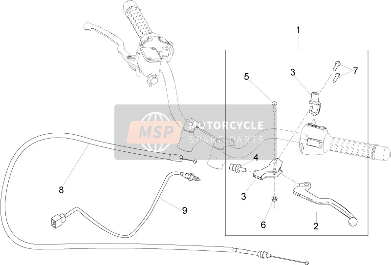 Moto Guzzi V9 Bobber 850 E4 ABS 2016 Kupplungssteuerung für ein 2016 Moto Guzzi V9 Bobber 850 E4 ABS