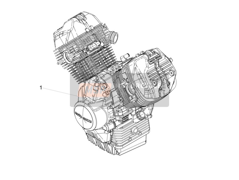 Moto Guzzi V9 Bobber 850 E4 ABS 2017 Motore-Completamento della parte-Leva per un 2017 Moto Guzzi V9 Bobber 850 E4 ABS