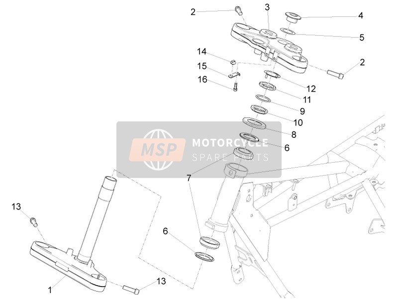 Moto Guzzi V9 Roamer 850 E4 ABS 2018 Steering for a 2018 Moto Guzzi V9 Roamer 850 E4 ABS