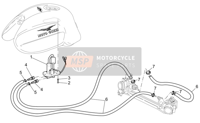 Moto Guzzi V 11 Le Mans 1100 2002 Réserve de carburant pour un 2002 Moto Guzzi V 11 Le Mans 1100