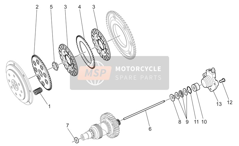 Moto Guzzi V 11 Le Mans 1100 2002 Koppeling voor een 2002 Moto Guzzi V 11 Le Mans 1100