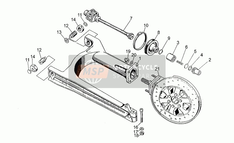 Moto Guzzi V 35 Florida 350 1989 Swing Arm for a 1989 Moto Guzzi V 35 Florida 350