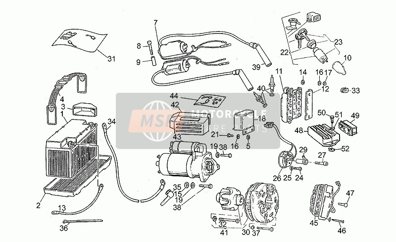 Moto Guzzi V 35 III 350 1985 Batterie pour un 1985 Moto Guzzi V 35 III 350