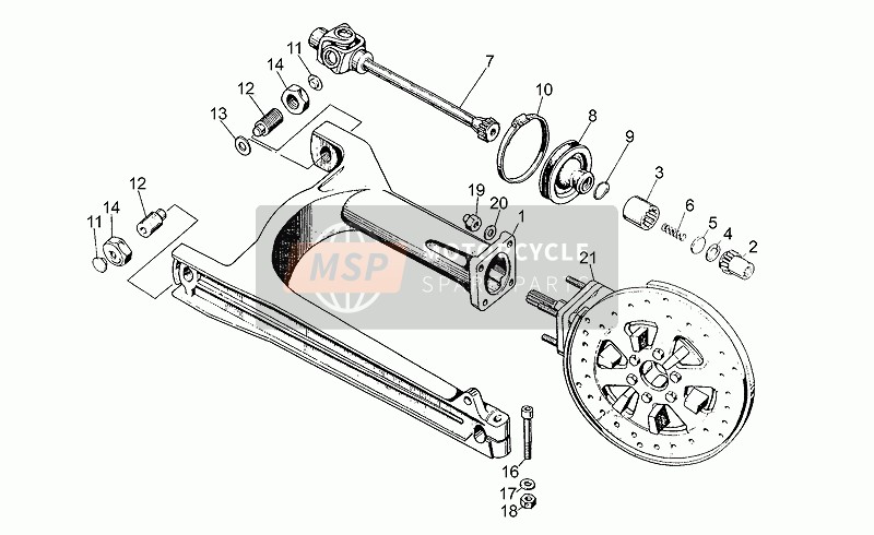 Moto Guzzi V 35 III 350 1987 Swing Arm for a 1987 Moto Guzzi V 35 III 350