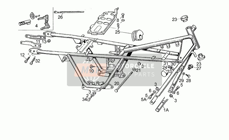 Moto Guzzi V 50 III Pol.-PA VechioTipo 500 1989 Rahmen für ein 1989 Moto Guzzi V 50 III Pol.-PA VechioTipo 500