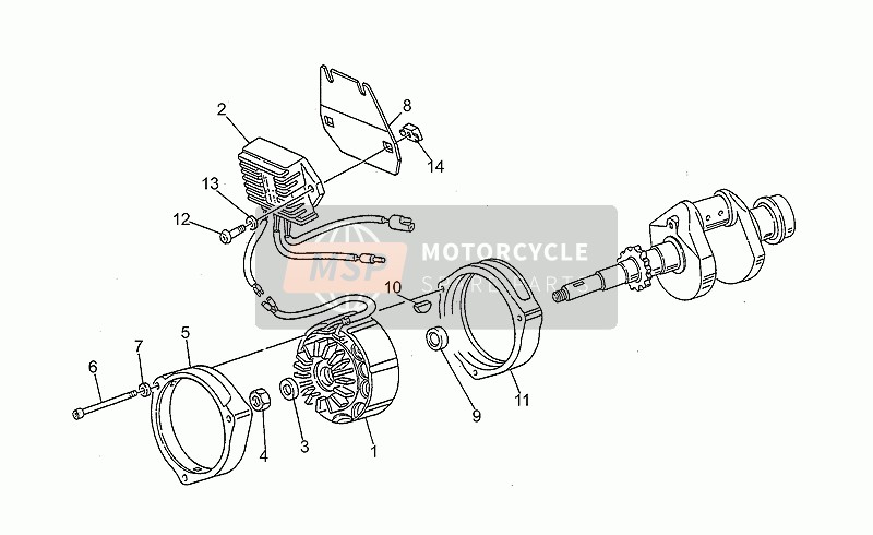 Moto Guzzi V 75 PA Nuovo Tipo 750 1999 Ducati Zündung für ein 1999 Moto Guzzi V 75 PA Nuovo Tipo 750