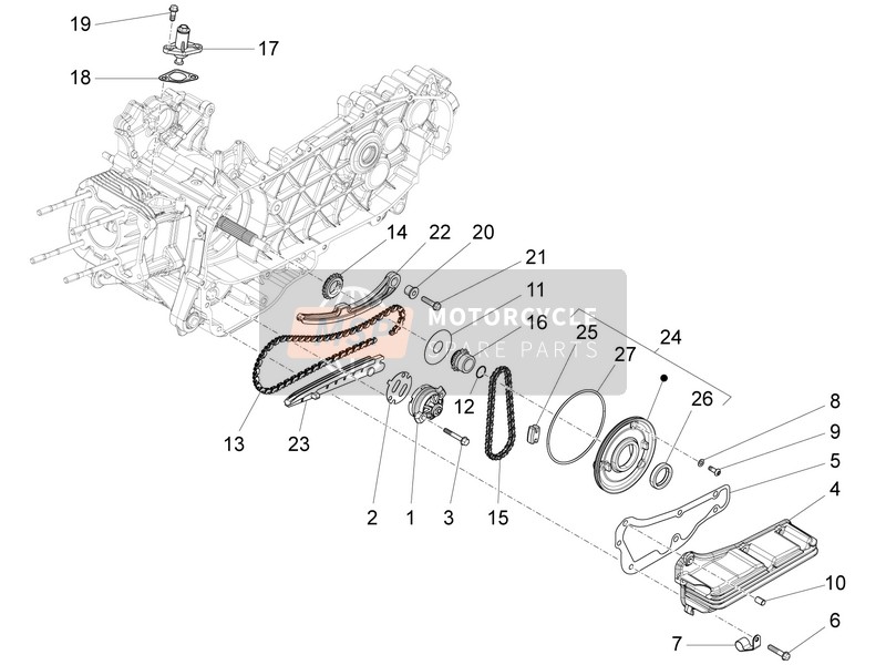 Vespa 125 4T 3V ie Primavera (Vietnam) 2015 Ölpumpe für ein 2015 Vespa 125 4T 3V ie Primavera (Vietnam)