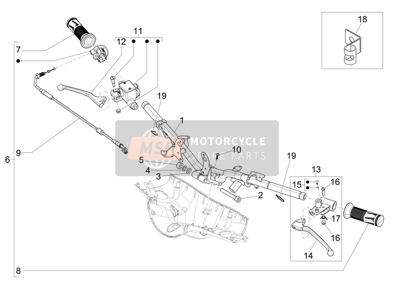 CM258203, Throttle Control Sleeve Assembly, Piaggio, 0