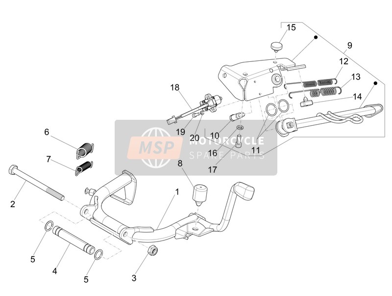 Vespa 150 4T 3V ie Primavera (China) 2015 Standaard/s voor een 2015 Vespa 150 4T 3V ie Primavera (China)