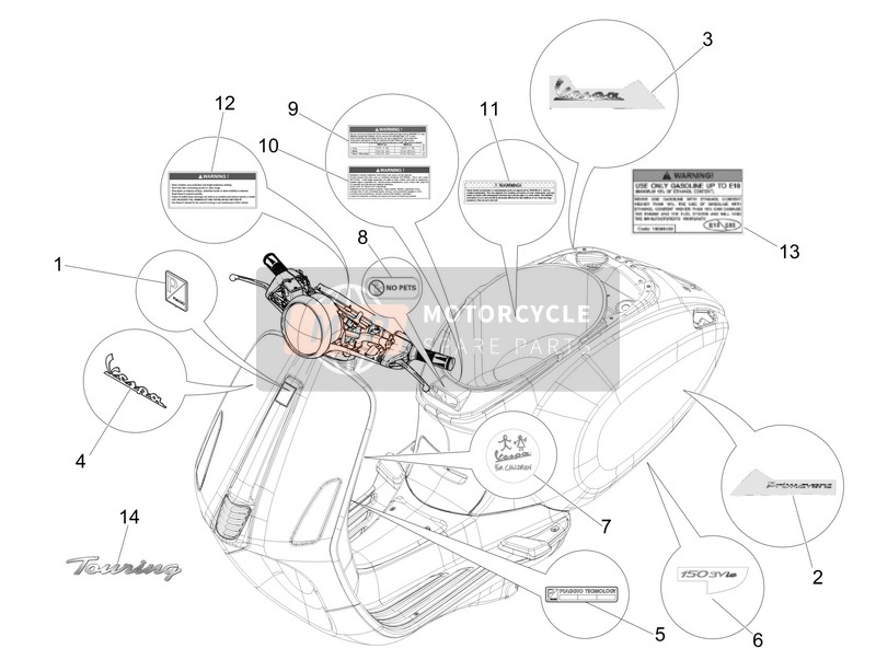 576704, Monogramme, Piaggio, 2