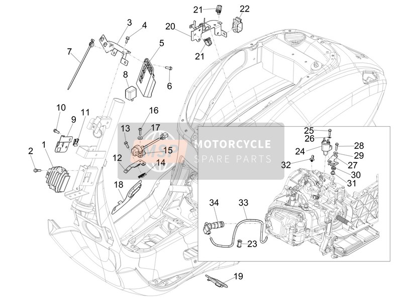 1D000557R, Electronic Injection Device, Piaggio, 0