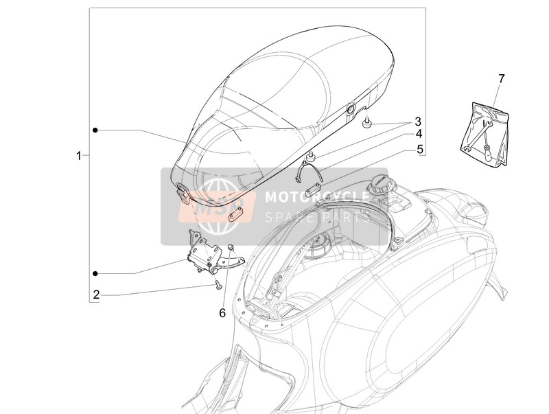 Vespa 150 Sprint 4T 3V ie 2015 Sillín/Asientos para un 2015 Vespa 150 Sprint 4T 3V ie