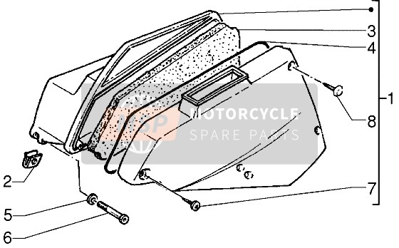 487401, Filtre A Air Skip 4T, Piaggio, 1