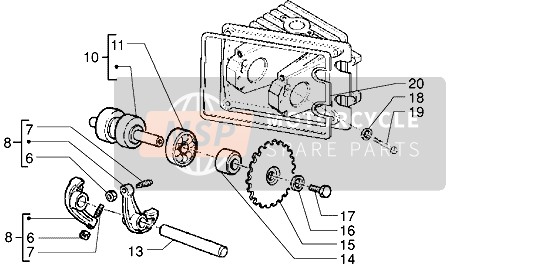 9692476, Asse A Camme Per Ricambio, Piaggio, 0