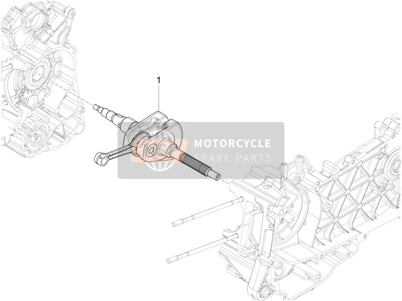 Vespa 946 125 4T 3V ABS 2014 Kurbelwelle für ein 2014 Vespa 946 125 4T 3V ABS