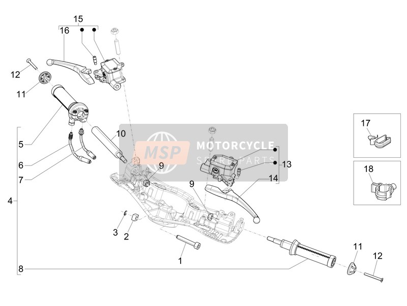 CM089903, Rear Brake Lever Hydraulic Pump, Piaggio, 0
