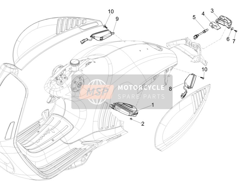 CM017410, Clip, Piaggio, 2