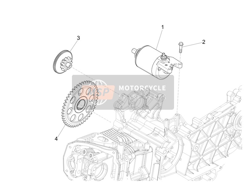 Vespa 946 150 4T 3V ABS ARMANI (ASIA) 2017 Inicio - Arrancador eléctrico para un 2017 Vespa 946 150 4T 3V ABS ARMANI (ASIA)