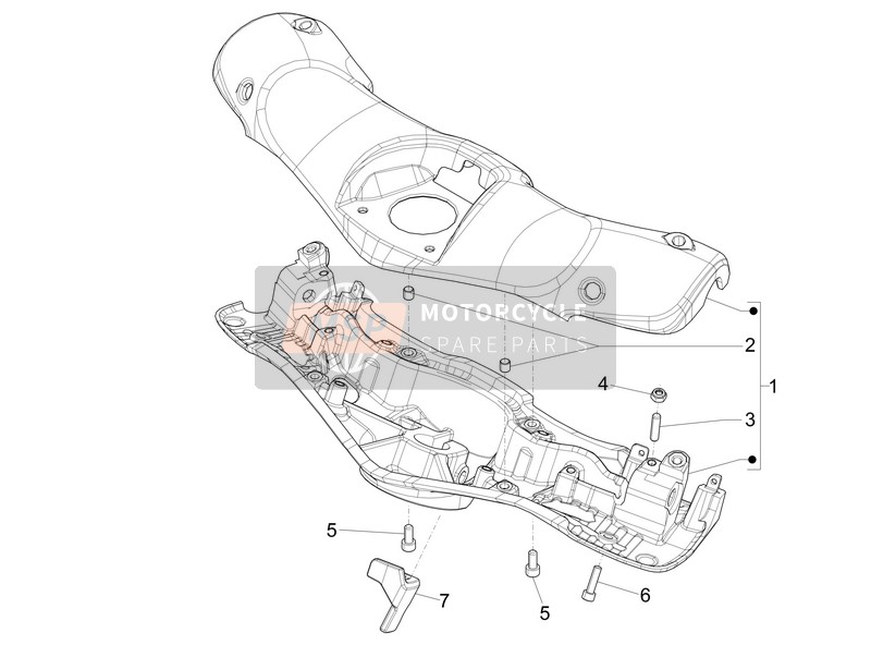 Vespa 946 150 4T 3V ABS ARMANI (ASIA) 2017 Stuur afdekking voor een 2017 Vespa 946 150 4T 3V ABS ARMANI (ASIA)