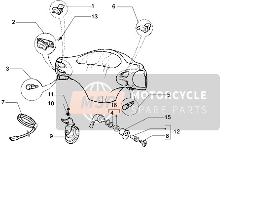 1B005661, Lock Cylinder Set W/keys, Piaggio, 2