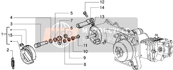 Vespa ET4 125 1996 Bremshebel für ein 1996 Vespa ET4 125