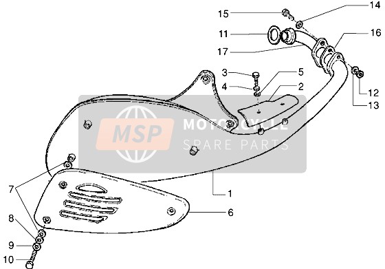 Vespa ET4 125 1997 Silenziatore per un 1997 Vespa ET4 125