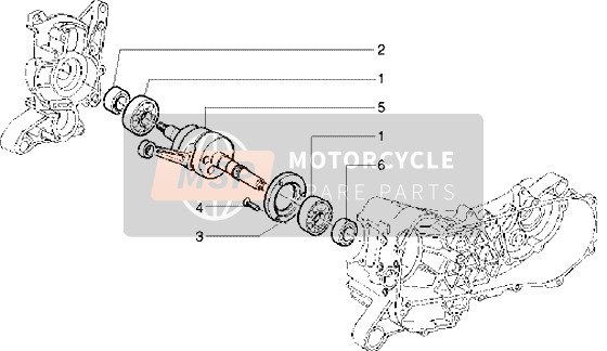 Vespa ET4 125 1996 Kurbelwelle für ein 1996 Vespa ET4 125
