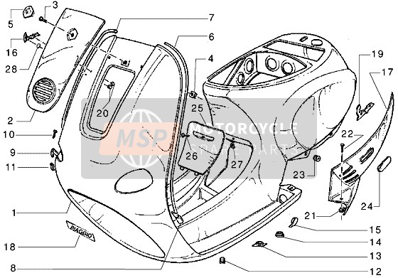 8216005087, Fairing, Piaggio, 0