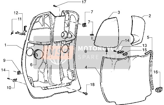 Vespa ET4 125 1998 Handschuhfach vorne für ein 1998 Vespa ET4 125