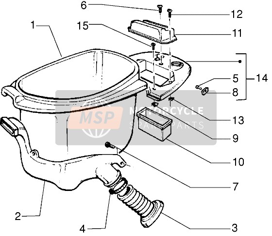 Vespa ET4 125 1999 Casco de caso para un 1999 Vespa ET4 125