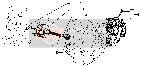 Vespa ET4 125 Leader 2000 Vilebrequin pour un 2000 Vespa ET4 125 Leader