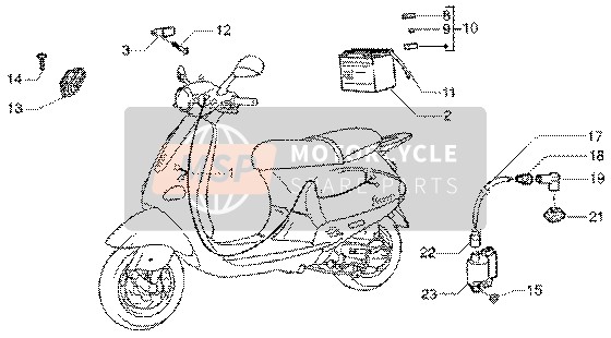 584539, Gruppo Cavetti Telaio, Piaggio, 0