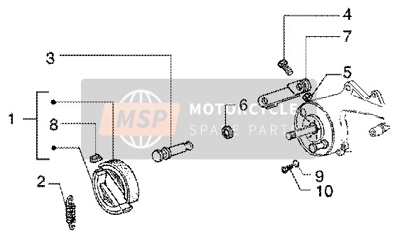 Vespa ET4 50 2002 Frein à main pour un 2002 Vespa ET4 50