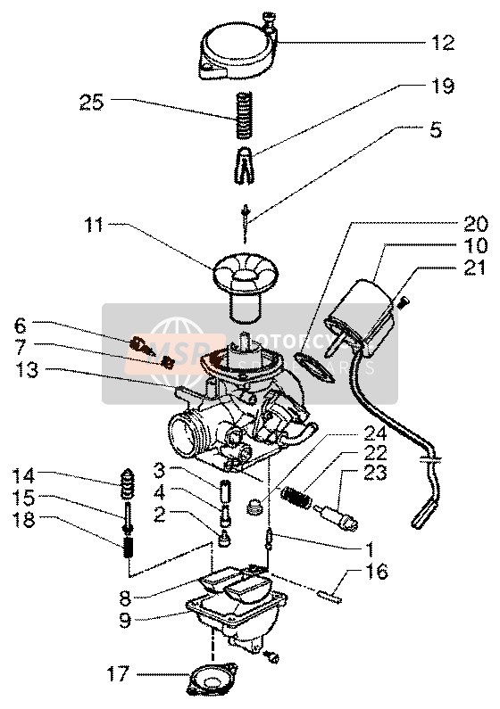 Vespa ET4 50 2002 Carburettor (2) for a 2002 Vespa ET4 50