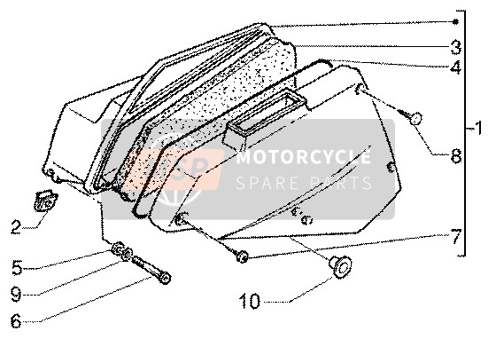 Vespa ET4 50 2002 Air Cleaner for a 2002 Vespa ET4 50