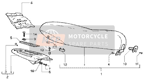 Vespa ET4 50 2002 Saddle for a 2002 Vespa ET4 50