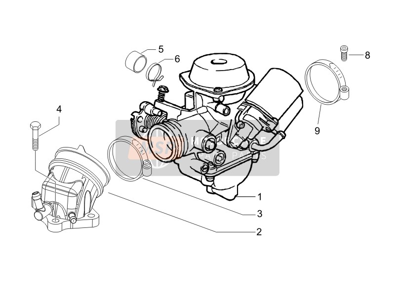 8739105, Carburetor Assembly CVEK-(N) 305F, Piaggio, 2