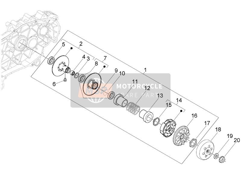 CM1612035, Gr. Frizione Centrifuga, Piaggio, 2