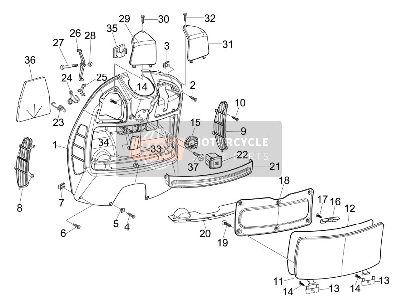 CM006311, Guarnizione Per Portello, Piaggio, 2