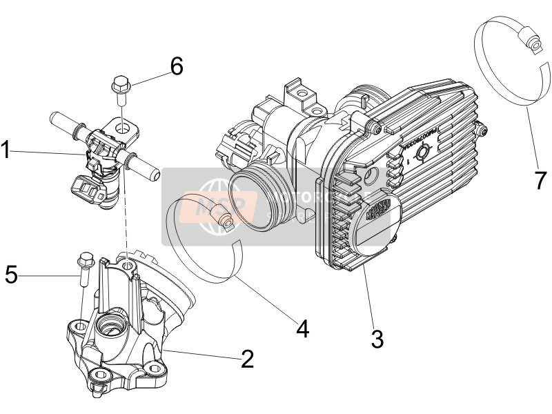 CM078201, Throttle Body With Electronic Control Unit, Piaggio, 1
