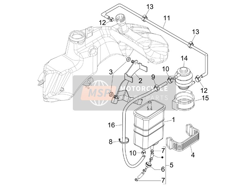 CM001432, Schlauch D.5X10 L.1060, Piaggio, 2