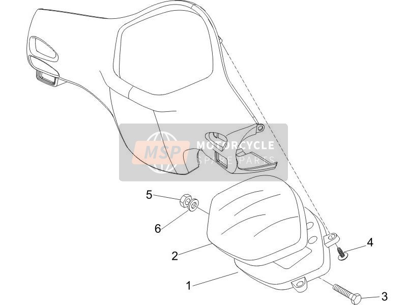 Vespa GTS 250 (USA) 2009 Combinación de medidor - Tablero para un 2009 Vespa GTS 250 (USA)