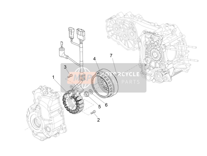 Vespa GTS 300 ie ABS (USA) 2015 Flywheel Magnets for a 2015 Vespa GTS 300 ie ABS (USA)