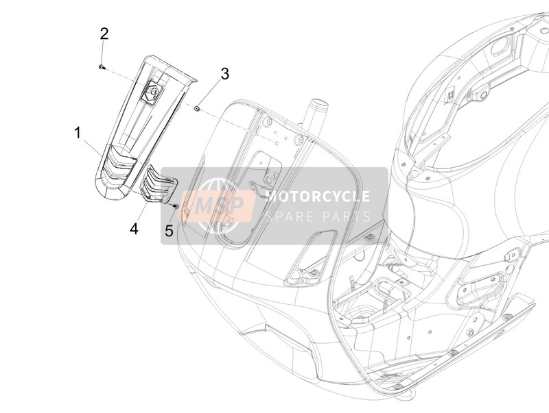 1B000885000XN2, Painted Steering Cover, Piaggio, 0