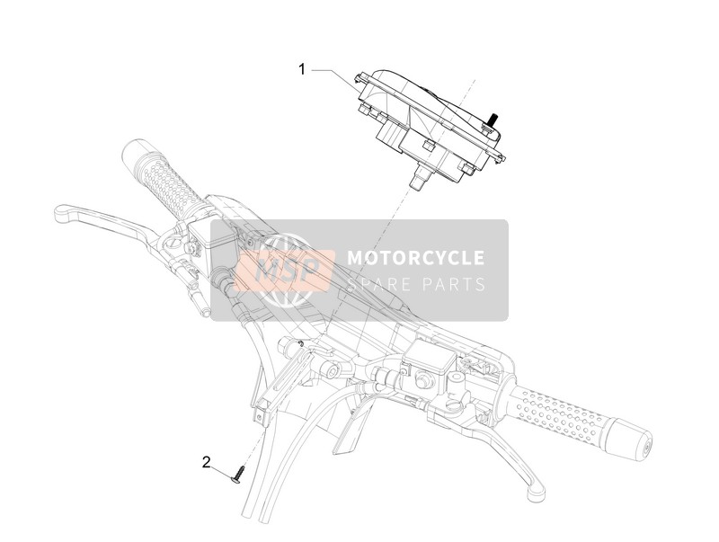 Vespa GTS 300 ie Super ABS  (USA) 2014 Combinación de medidor - Tablero para un 2014 Vespa GTS 300 ie Super ABS  (USA)