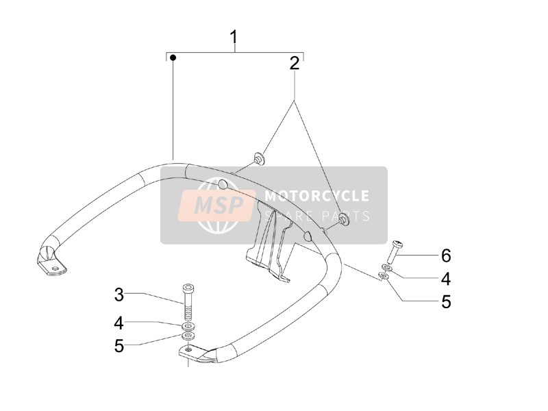 Vespa GTS 300 ie Super Sport 2011 Portaequipajes trasero para un 2011 Vespa GTS 300 ie Super Sport