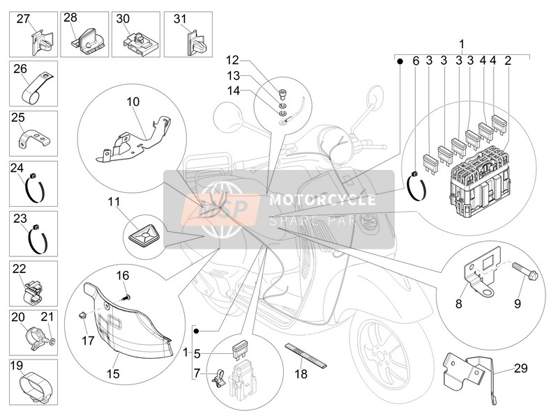 656332, Electrical System Cover, Piaggio, 0