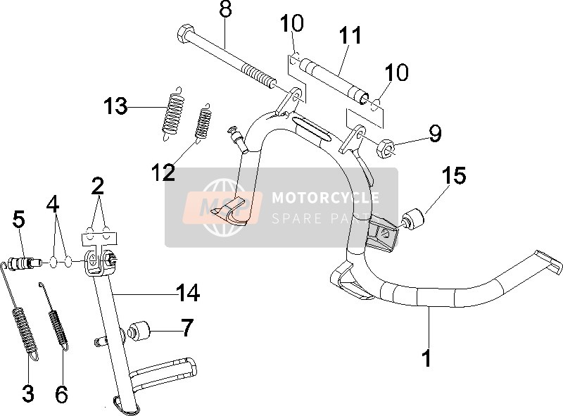 Vespa GTV 125 4T E3 2006 Stand/s for a 2006 Vespa GTV 125 4T E3